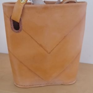 Leather Handcrafted Bucket Crossbody Bag